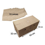 Kit 10 Caixas De Papelão Grande Medidas 60x30x30 P Mudança