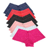 Kit 10 Calcinha Caleçon Renda Luxo Sensual Atacado Feminino
