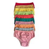 Kit 10 Calcinha Infantil Menina 100  Algodão Malha Fria