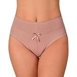 Kit 10 Calcinhas Cós Alto Duplo Lingerie Feminina De Algodão Cotton Macio Segura Barriga Cores Lisas