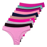 Kit 10 Calcinhas Cotton