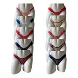 Kit 10 Calcinhas Luxo Tanga Asa Delta Sexy Renda microfibra