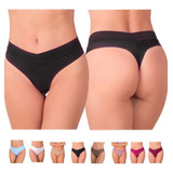 Kit 10 Calcinhas tanga Cós Fio Duplo Lingerie Atacado Mf007r