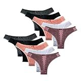 Kit 10 Calcinhas Tangas Detalhe Em Renda Conforto Adulto CORES SORTIDAS M 