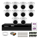 Kit 10 Câmeras Intelbras Dome Full Hd 2mp Dvr 16 Canais 1tb