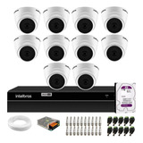 Kit 10 Câmeras Intelbras Dome Hdcvi Lite Dvr 16 Canais 1tb