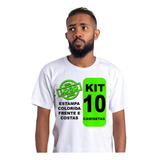 Kit 10 Camisetas Camisa Personalizada Foto Logomarca Empresa
