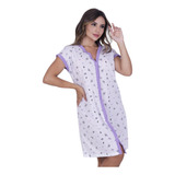 Kit 10 Camisola Sem Manga Botão Frente Cirurgia Amamentação