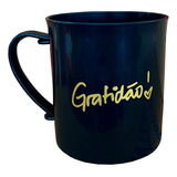 Kit 10 Caneca Plástica 400ml Personalizada Gratidão