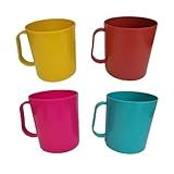 Kit 10 Canecas Escolares Colorida 400ml Plástico Qualidade E Estilo Em Cada Gole 