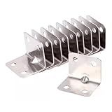 Kit 10 Cantoneiras De Fixação 4 Furos Zincadas - Aço Para Móveis- Prateleiras E Marcenaria