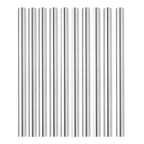 Kit 10 Canudos Milk shake Inox Metal Reutilizável Ecológico