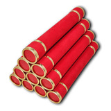 Kit 10 Canudos Para Formatura Graduação Vermelho Em Camurça