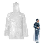 Kit 10 Capa De Chuva Descartável Transparente Unisex