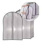 Kit 10 Capa Protetora Roupa Terno Vestido C Zíper Transpara