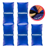 Kit 10 Capas Almofada C  Zíper 45cm Azul Impermeavel Atacado