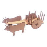 Kit 10 Carro De Boi Quebra Cabeça 3d Fazendinha Genitori