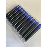 Kit 10 Cartuchos Tinta Carga Caneta Tinteiro Azul Colorido