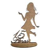 Kit 10 Centro De Mesa Modelo 15 Anos Lembrancinha Mdf Cru