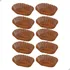 Kit 10 Cestas Oval 28 Cm P  Pães Salgados E Frutas   Yazi Cor Marrom