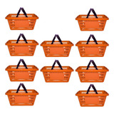 Kit 10 Cestas Plastica
