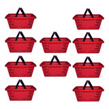 Kit 10 Cestas Plastica