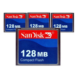 Kit 10 Cf Cartões Compact Flash Sandisk 128mb 15mb s