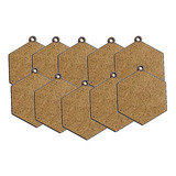 Kit 10 Chaveiro 4cm Pingente Colar Fundo Tampa Formatos Cor 10un Hexagono
