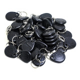 Kit 10 Chaveiro Tag Para Controle Acesso Portaria Cor Preto