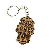 Kit 10 Chaveiros Religiosos Lembrancinha Cristã Biblia Mdf -Jesus Love-