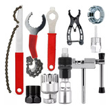 Kit 10 Chaves Bike Extrator Pedivela Movimento Central K7