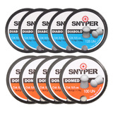 Kit 10 Chumbinho Pressão Domed Diabolo Snyper 5 5mm