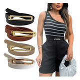Kit 10 Cintos Feminino Atacado Fivela Dourada Comprida