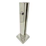 Kit 10 Coluna Torre Aço Inox 30cm Guarda Corpo Para Sacada Corrimão Blindex Pronta Entrega Inox 304