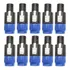 Kit 10 Conector Plug Speakon Tipo Neutrik 4 Polos Macho