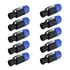 Kit 10 Conector Plug Speakon Tipo Neutrik 4 Polos Macho