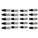 Kit 10 Conectores Xlr 5 Plug Macho - 5 Plug Fêmea 3 Polos Wireconex WC-1013 WC-1003