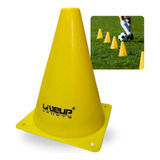 Kit 10 Cones De Agilidade Para Treinamento 18 Cm Amarelo