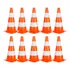 Kit 10 Cones De Sinalização Pvc 75cm Laranja branco Trânsito