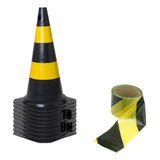 Kit 10 Cones Sinalização Pvc 50