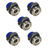Kit 10 Conexão Reta Pneumática Macho 1 2 X Tubo 6mm Bsp