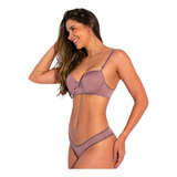 Kit 10 Conjuntos Lingerie Sutiã C bojo E Calcinha Revenda