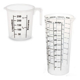 Kit 10 Copo Medidor 500ml 10 Jarra Graduada 250ml Plástico