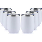 Kit 10 Copo Térmico Inox Tipo Cuia Com Tampa Liso Sem Logo
