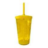 Kit 10 Copos Twister Shake 500ml Com Tampa E Canudo