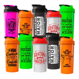 Kit 10 Coqueteleiras Garrafa De Academia Shaker 600ml