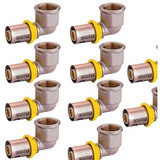 Kit 10 Cotovelos Fêmea P Gás Pex 16mm Forno Fogão Cook Top