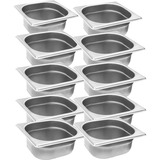 Kit 10 Cubas Gastro Inox Gn 1 6x65mm 1 Litro Originais Zahav