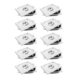 Kit 10 Cubas Gastronômicas Inox Gn 1 2 65mm 10 Tampas Gn 1 2