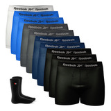 Kit 10 Cueca Boxer Reebok Sem Costura Box 2 Meias Sandrini